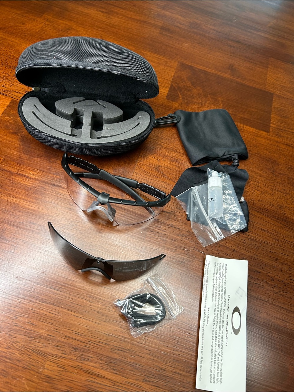 Oakley ballistic glasses with hard case